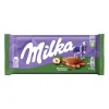Discount milka Alpenmilch Schokolade mit Haselnussstückchen 90g