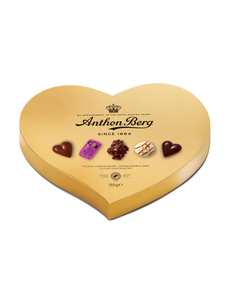 Clearance anthon-berg Anthon Berg Heart Shaped Gold Box 155g