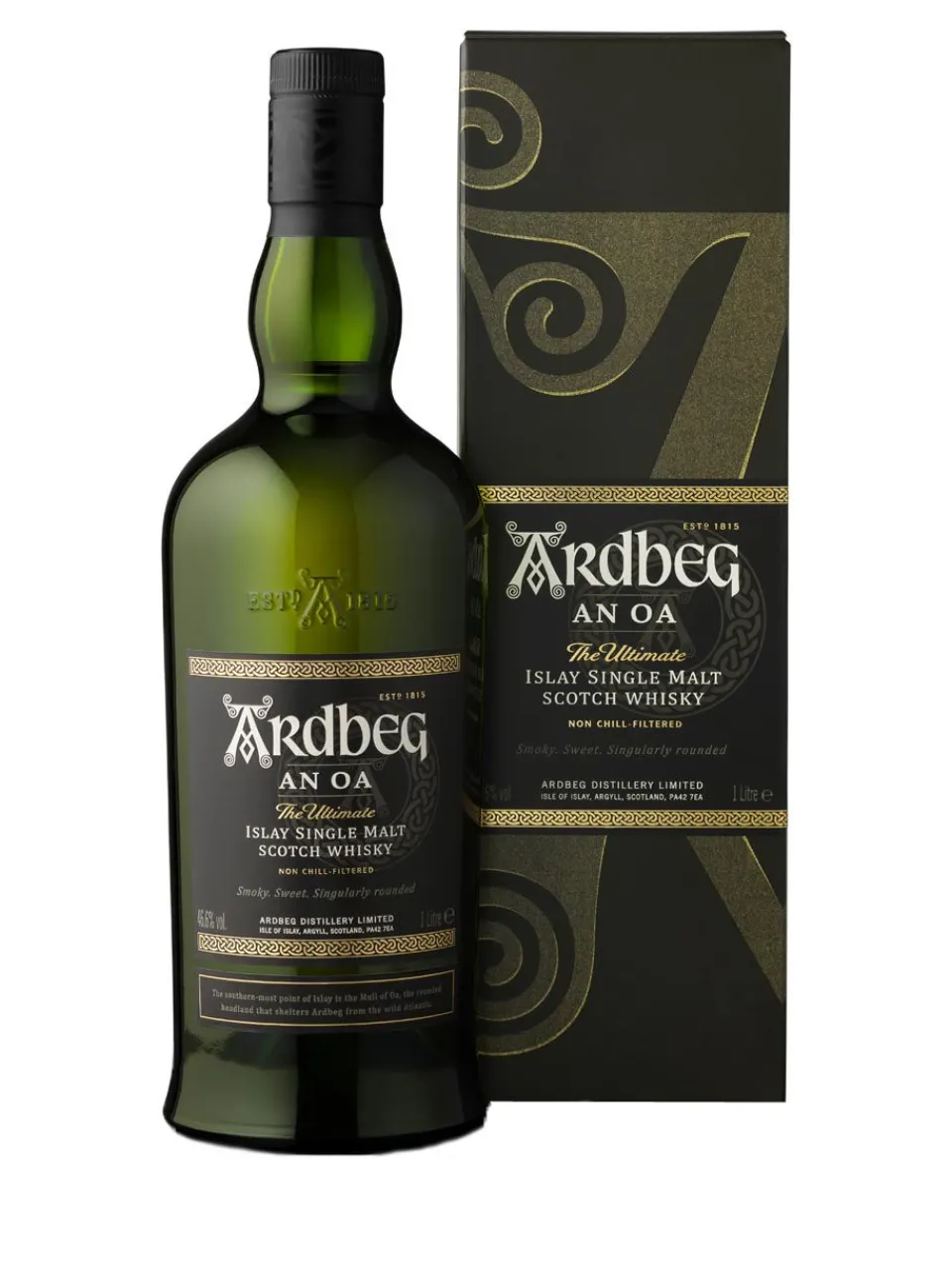 New ardbeg An Oa Islay Single Malt Scotch Whisky 46.6% 1L gift pack