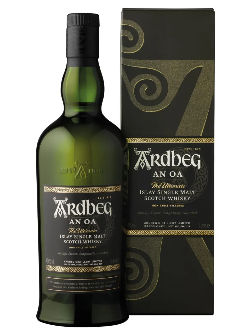 New ardbeg An Oa Islay Single Malt Scotch Whisky 46.6% 1L gift pack