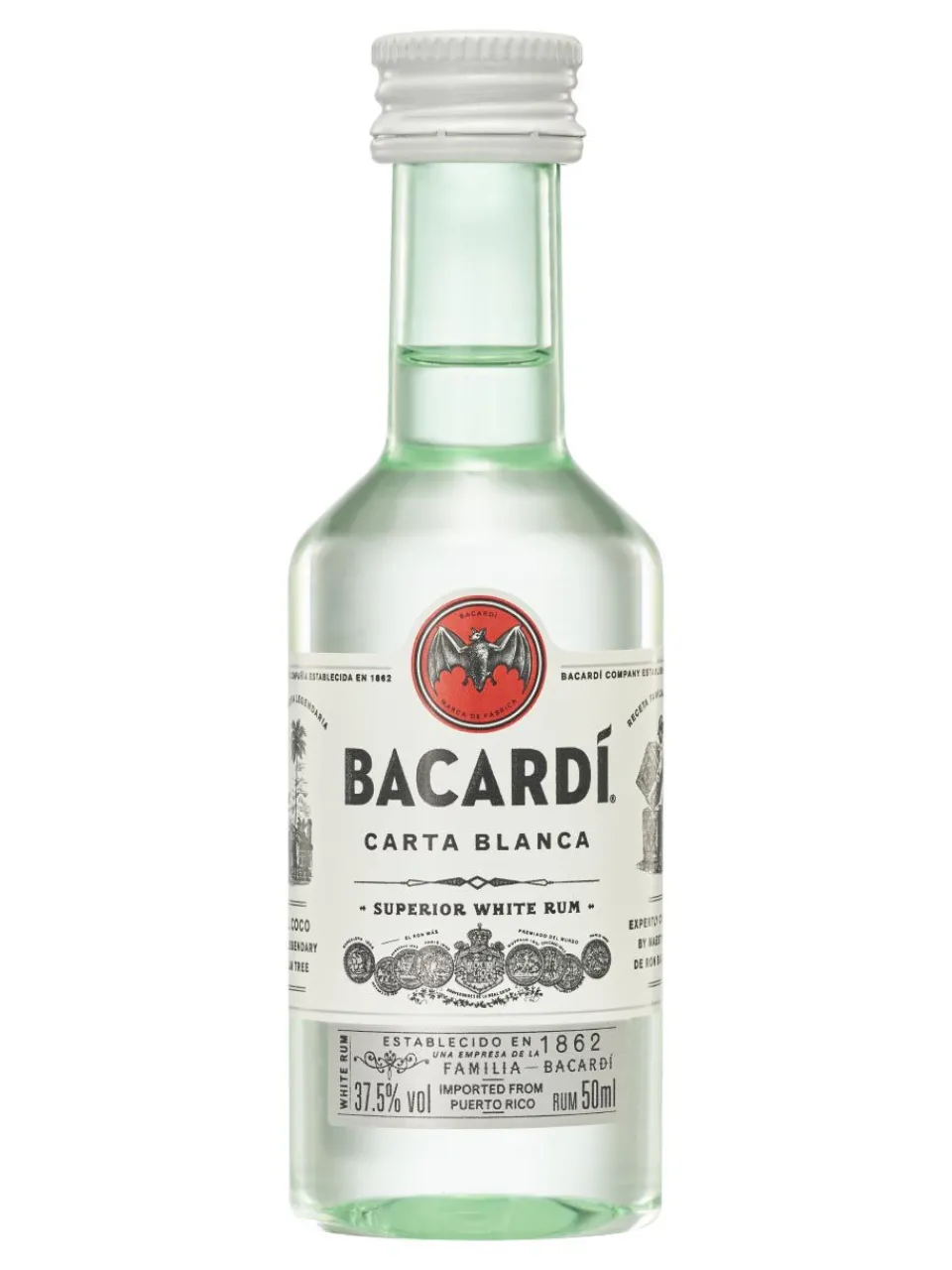Online bacardi Carta Blanca Rum 37.5% 0.05L PET