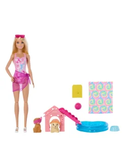 Sale barbie , puppy pool party blonde