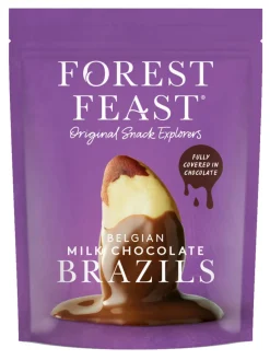 Discount forest-feast Belgian Milk Chocolate Brazil nuts 120g