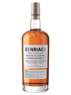 Hot benriach 25y Triple Distilled Speyside Single Malt Scotch Whisky 47% 0.7L gift pack
