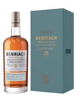 Hot benriach 25y Triple Distilled Speyside Single Malt Scotch Whisky 47% 0.7L gift pack