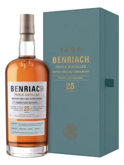 Hot benriach 25y Triple Distilled Speyside Single Malt Scotch Whisky 47% 0.7L gift pack
