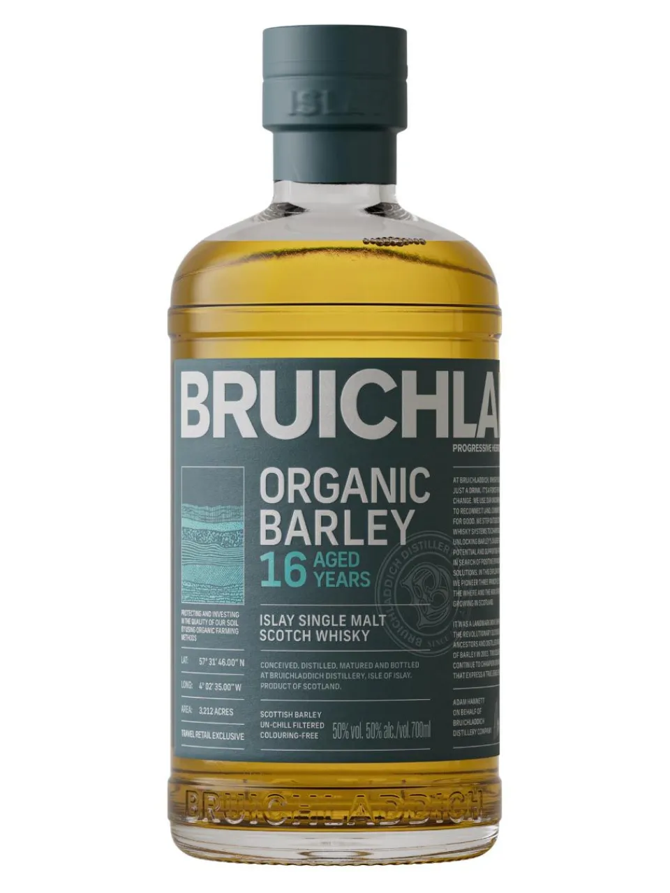 Hot bruichladdich 16y Organic Islay Single Malt Scotch Whisky 50% 0.7L
