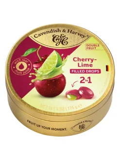 Clearance cavendish-and-harvey Cavendish & Harvey Duo Fruit Cherry Lime 175g