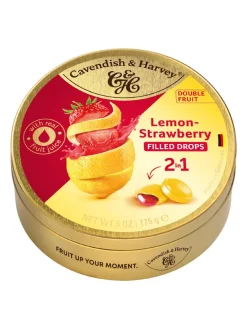 Clearance cavendish-and-harvey Cavendish & Harvey Duo Fruit Lemon Strawberry 175g