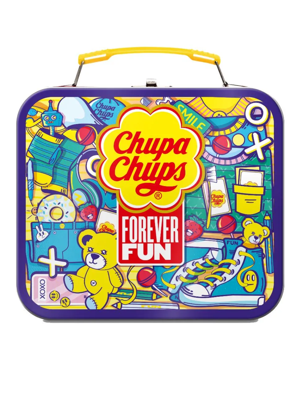 Sale chupa-chups Chupa Chups Forever Fun suitcase with lollipops and pocketgames