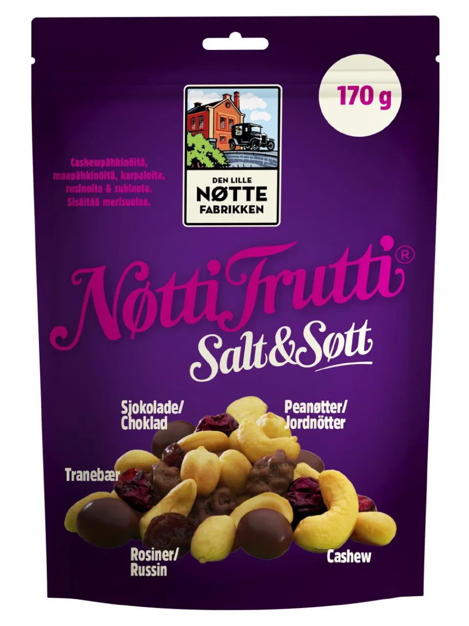 Discount den-lille-nttefabrikken Den Lille Nøttefabrikken Nøtti Frutti Salt & Søtt 170g