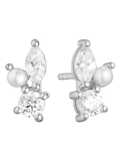 Sale sif-jakobs-1 Earrings Adria Tre Piccolo - with freshwater pearl and white zirkonia.
