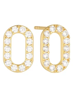 Clearance sif-jakobs-1 Earrings Capizzi - 18k gold plated, with white zirconia