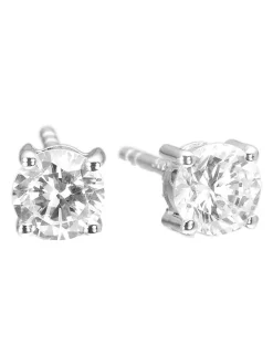 Clearance sif-jakobs-1 Earrings Princess Round with white zirconia