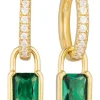 Clearance sif-jakobs-1 Earrings Roccanova - 18k gold plated, with green zirconia