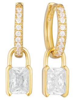 Fashion sif-jakobs-1 Earrings Roccanova - 18k gold plated, with white zirconia
