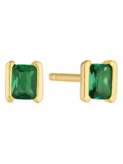 Clearance sif-jakobs-1 Earrings Roccanova Piccolo - 18k gold plated, with green zirconia