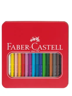 Best faber-castell , col.pencil jumbo grip metal tin of 16