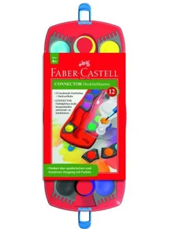 Clearance faber-castell , connector paint box 12 colours red