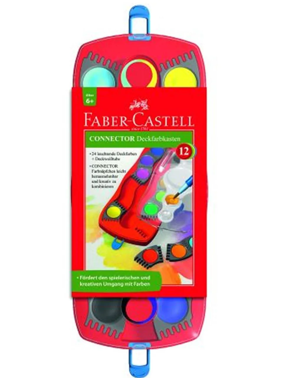 Clearance faber-castell , connector paint box 12 colours red