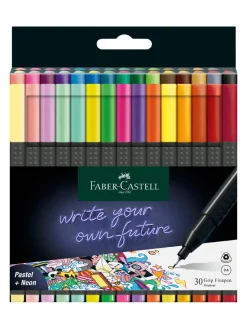 Outlet faber-castell , finepen grip 0.4 set 30x
