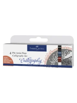 Clearance faber-castell , india ink pitt artist pen c 4ct stand.