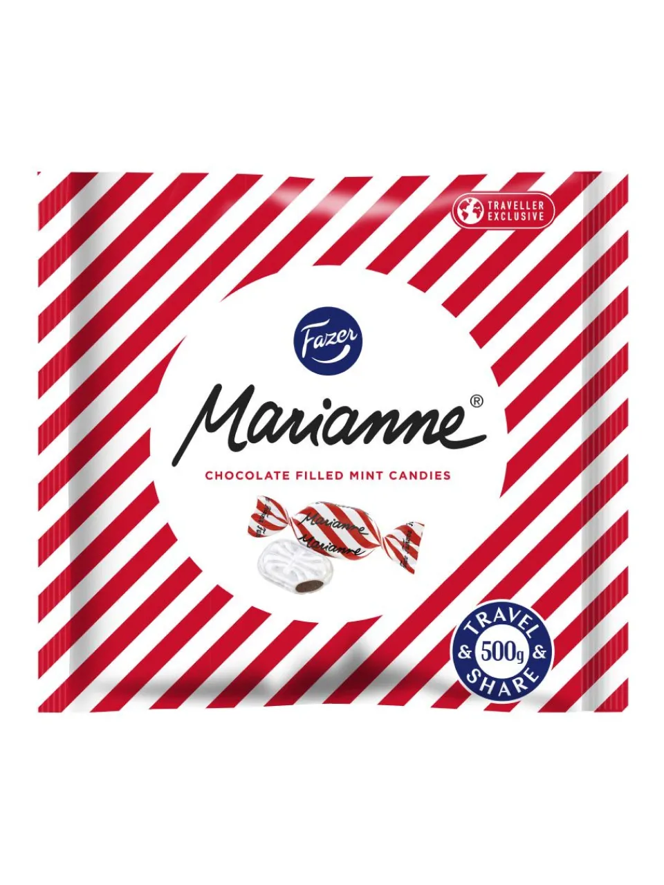 New marianne Fazer vegan peppermint candies filled with chocolate 500g