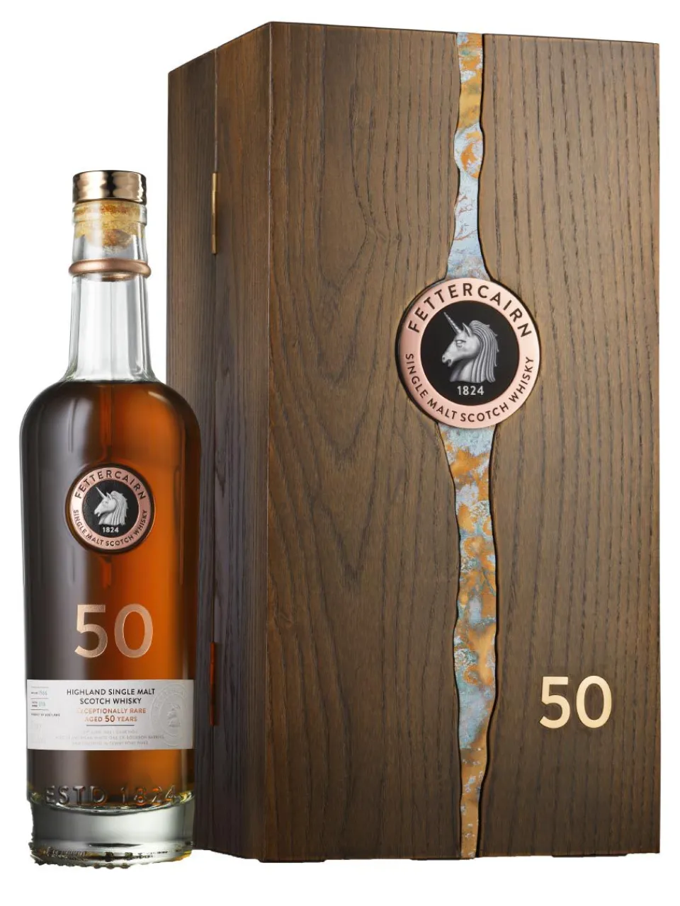 Clearance fettercairn 50y Highland Single Malt Scotch Whisky 47.9% 0.7L gift pack