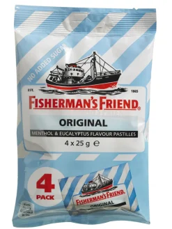 Best fisherman-s-friend Fisherman's Friend Original Menthol & Eucalyptus no added sugar 4x25g