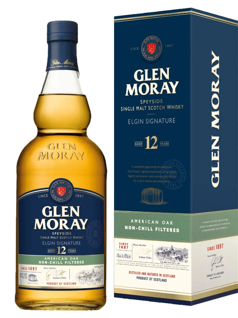 Online glen-moray Glen Moray 12y Elgin Signature Speyside Single Malt Scotch Whisky 48% 1L gift pack