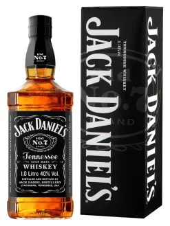 Sale jack-daniel-s Jack Daniels Black Label Blended Tennessee Whiskey 40% 1L gift pack*
