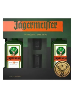 Online jaegermeister Jägermeister Liqueur 35% 2x0.5L + 2 Glasses