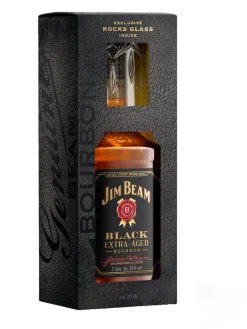 Clearance jim-beam Jim Beam Black 43% 1L Value Added Pack +1 Glas