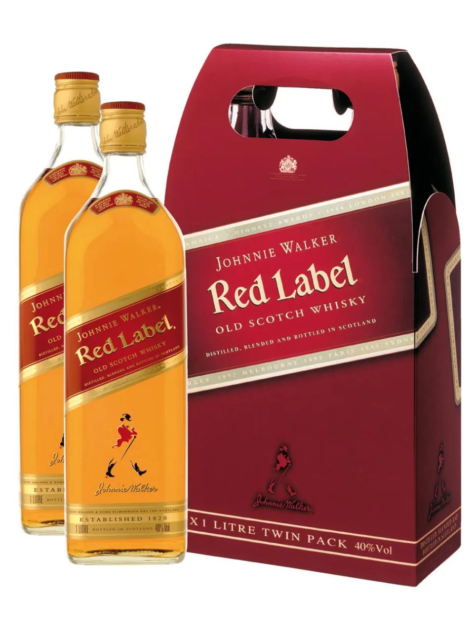 Sale johnnie-walker Johnnie Walker Red Label Blended Scotch Whisky 40% 2x1L Twinpack