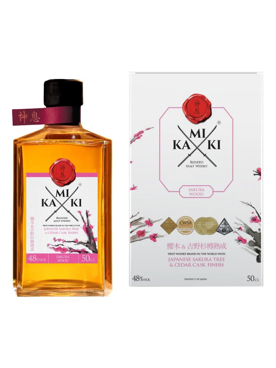 Outlet kamiki Sakura Malt Whisky 48% 0.5L GP