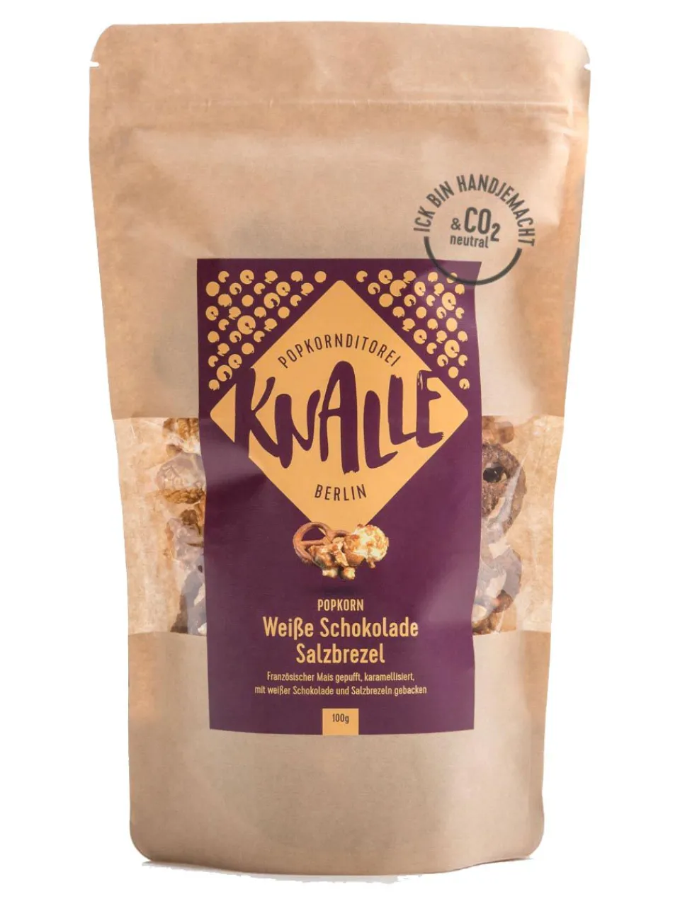 Sale knalle-popcorn Knalle Popcorn White chocolate with salt pretzel