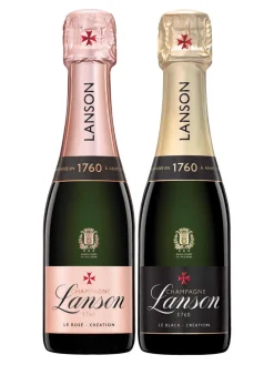 Sale lanson-champagner Lanson, Black Label/Rosé Label, Champagne, AOC, white/rose, brut (duopack) 2x0.2L