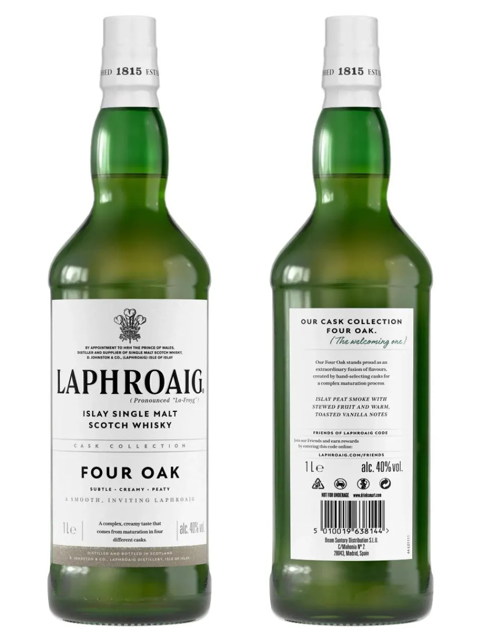 Best laphroaig Four Oak Islay Single Malt Scotch Whisky 40% 1L gift pack