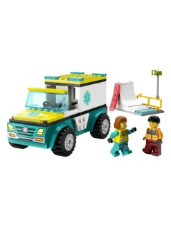 Clearance lego , City, ambu & snowboarder