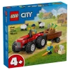 Online lego System A/S, City Great Vehicles, red farm tractor with trailer & sheep