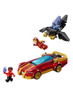 Hot lego System A/S, Super Heroes Marvel, iron man car & black panther vs. red hul