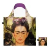 Clearance loqi , Frida Kahlo, unisex shopper made of 100% recycled taffeta