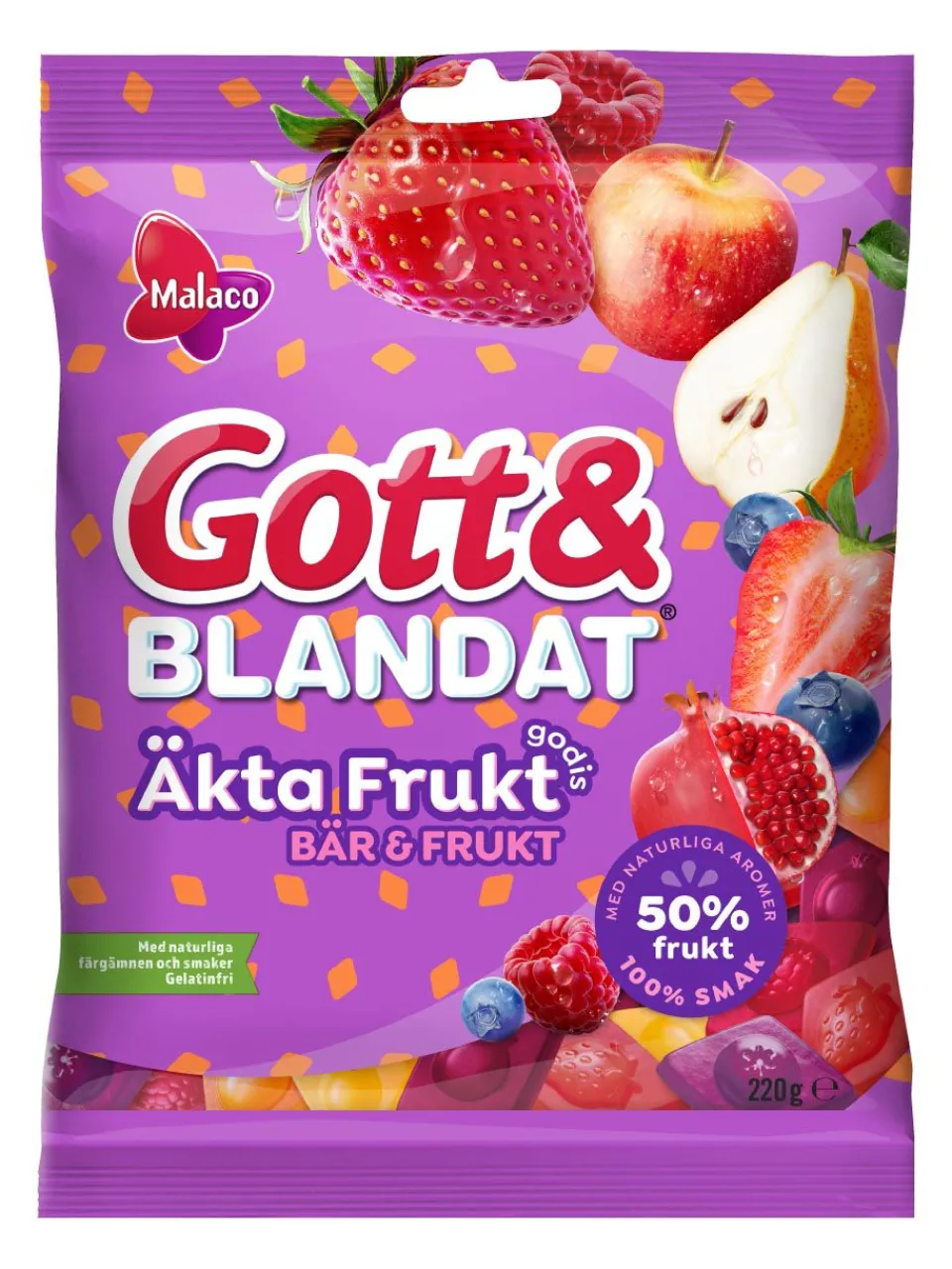 Outlet malaco Mal G&B Akta Frukt B&F 220 g