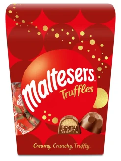 Hot maltesers Truffles with malt filling and honeycomb pieces covered in milkchocolate