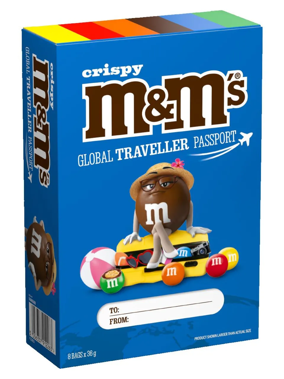 Online mandm M&M’S Crispy Passport milk chocolate with a rice centre in a sugar shell 288g