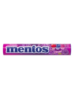 Best mentos Jumboroll chewy candies with berry flavor: cherry, blueberry and raspberry