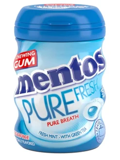 Hot mentos sugar free chewing gum with sweeteners and fresh mint flavour