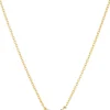 New sif-jakobs-1 Necklace Ellera Quadrato - 18k gold plated, with white zirconia