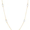 Sale sif-jakobs-1 Necklace Padua Cinque - 18k gold plated, with freshwater pearl and white zirkonia.