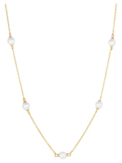 Sale sif-jakobs-1 Necklace Padua Cinque - 18k gold plated, with freshwater pearl and white zirkonia.